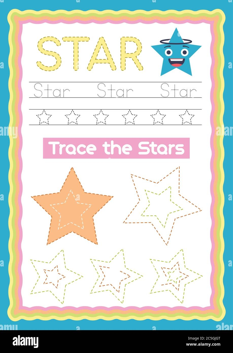 Tracing Star Shapes For Kids Hi res Stock Photography And Images 