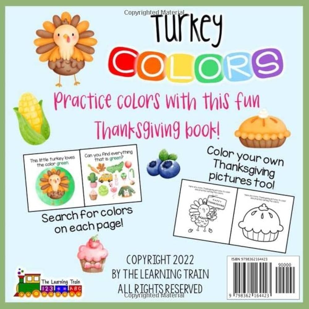Printable Preschool Thanksgiving Books