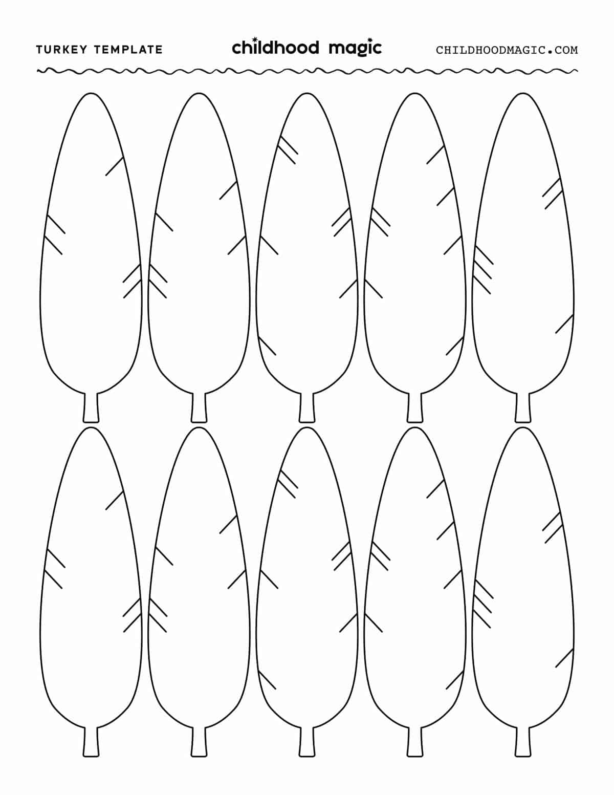 Printable Preschool Turkey Template