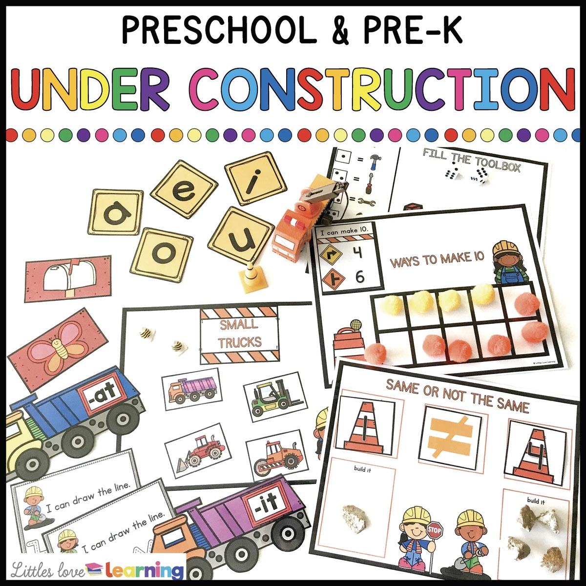 UNDER CONSTRUCTION PRESCHOOL ACTIVITY PACK