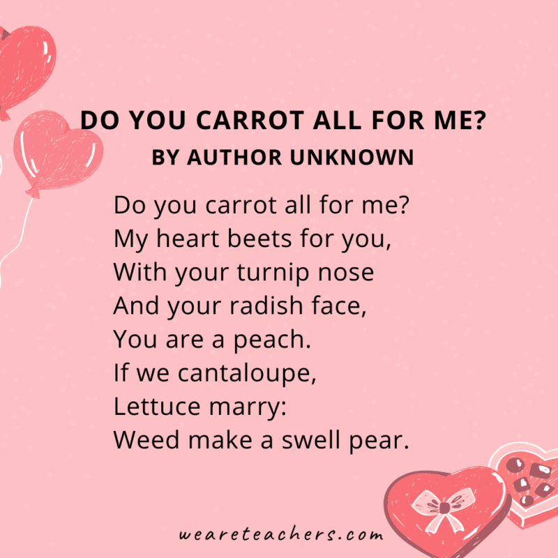 Printable Preschool Valentine Poems