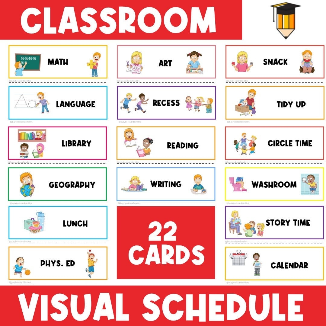 Printable Schedule Cards Preschool