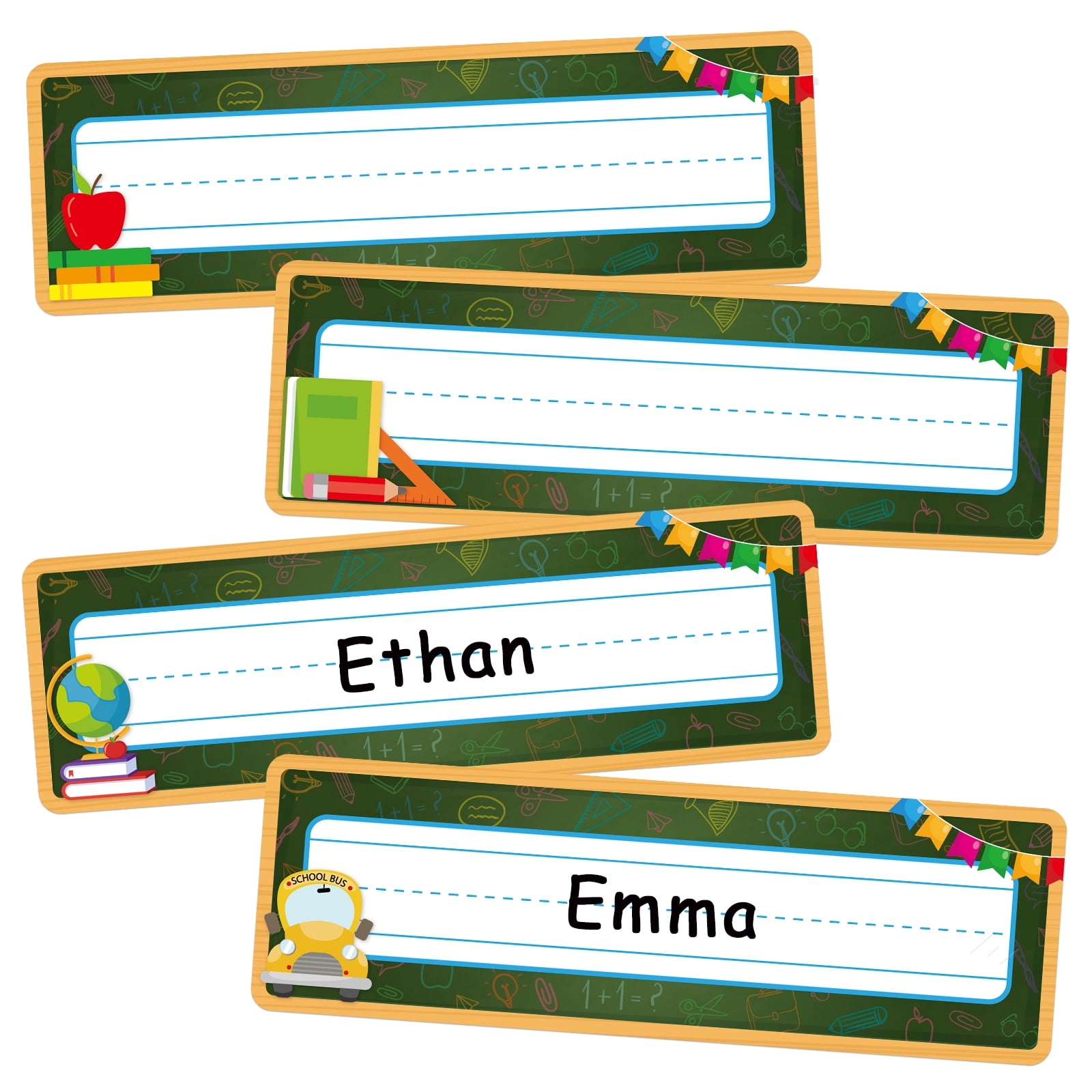 WaaHome Name Tags For Classroom Desks 36pcs Student Name Plates For Classroom Self Adhesive Name Labels For Kids For Kindergarten Preschool 