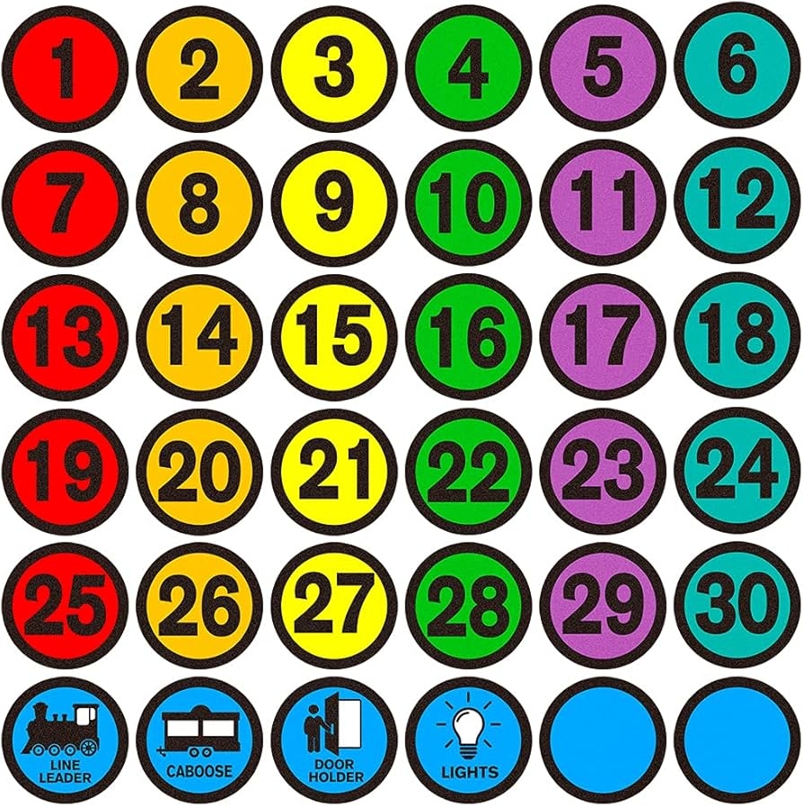 Printable Line Up Spots Preschool
