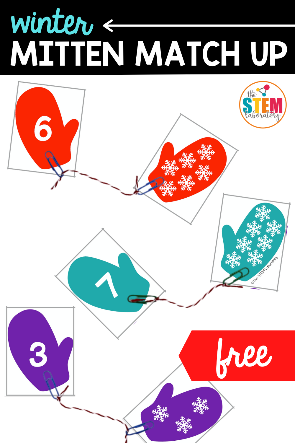 Printable Preschool Mitten Matching Activity