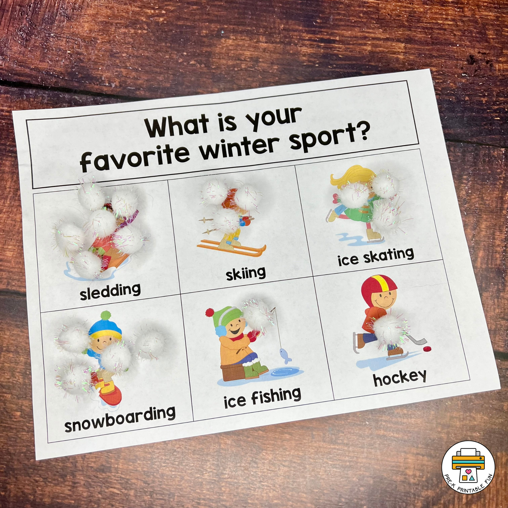 Winter Sports Preschool Activity Pack