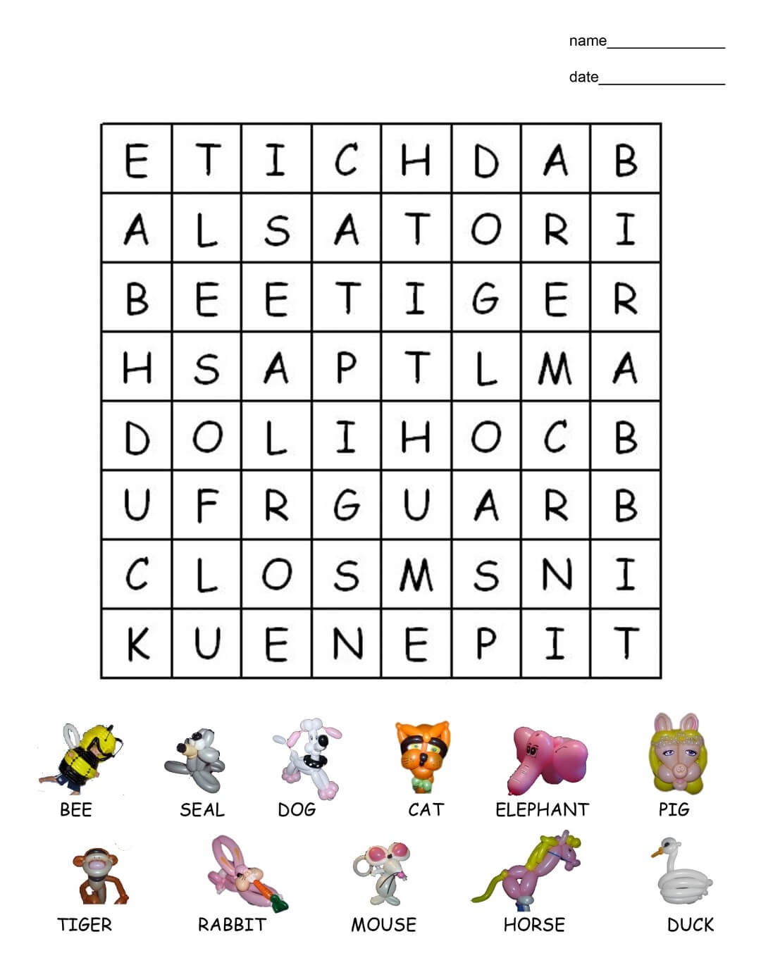 Word Search For Kids Printable Coloring Pages FREE