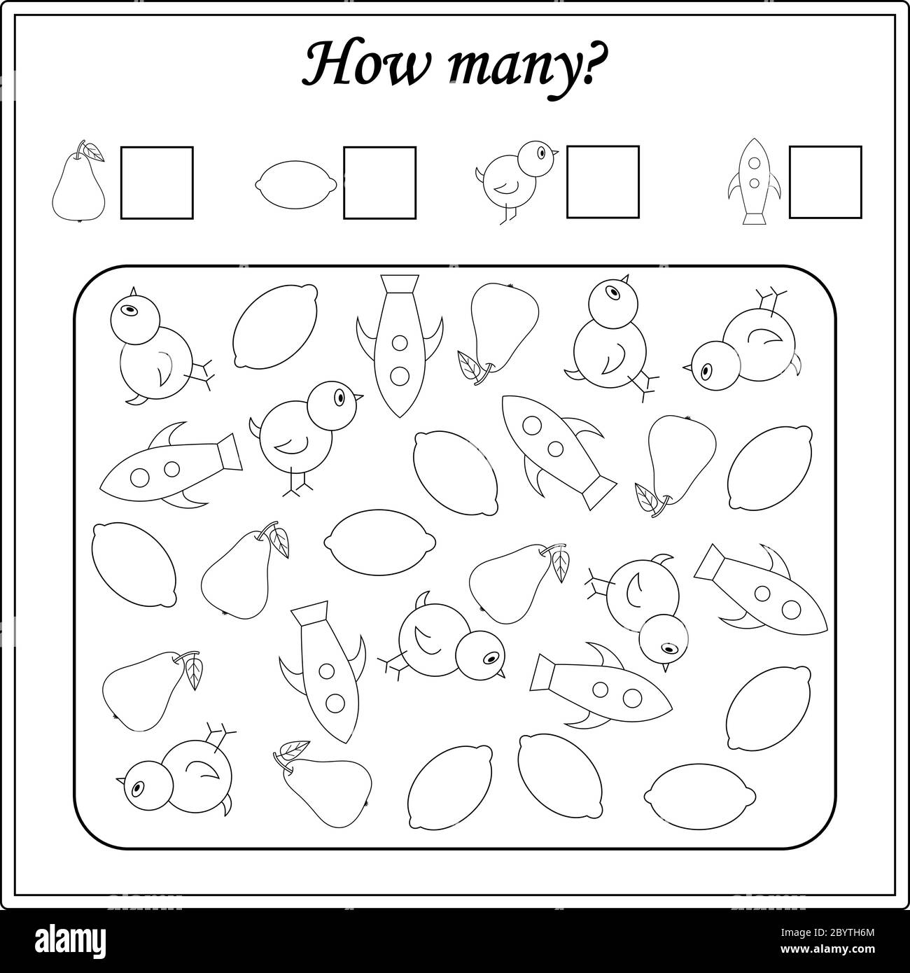 Worksheet For Kids Education Puzzle Game Children Activity Stock 