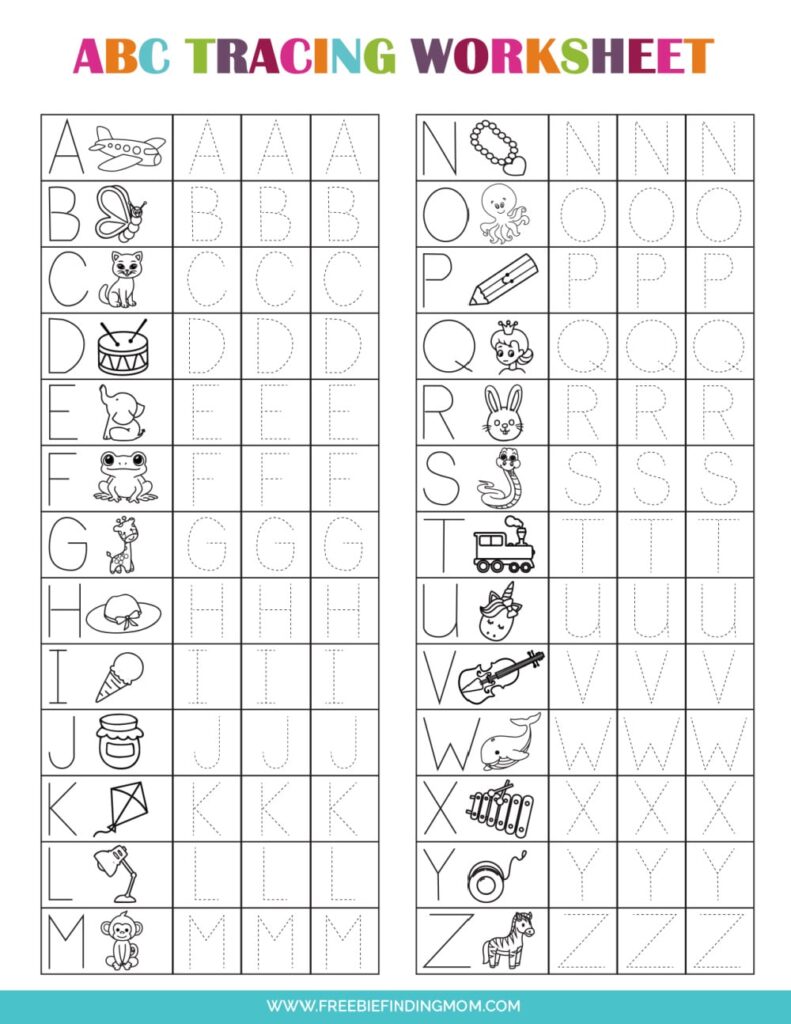 3 Printable ABC Tracing Worksheets (PDF Downloads) 3 Printable ABC Tracing Worksheets (PDF Downloads)