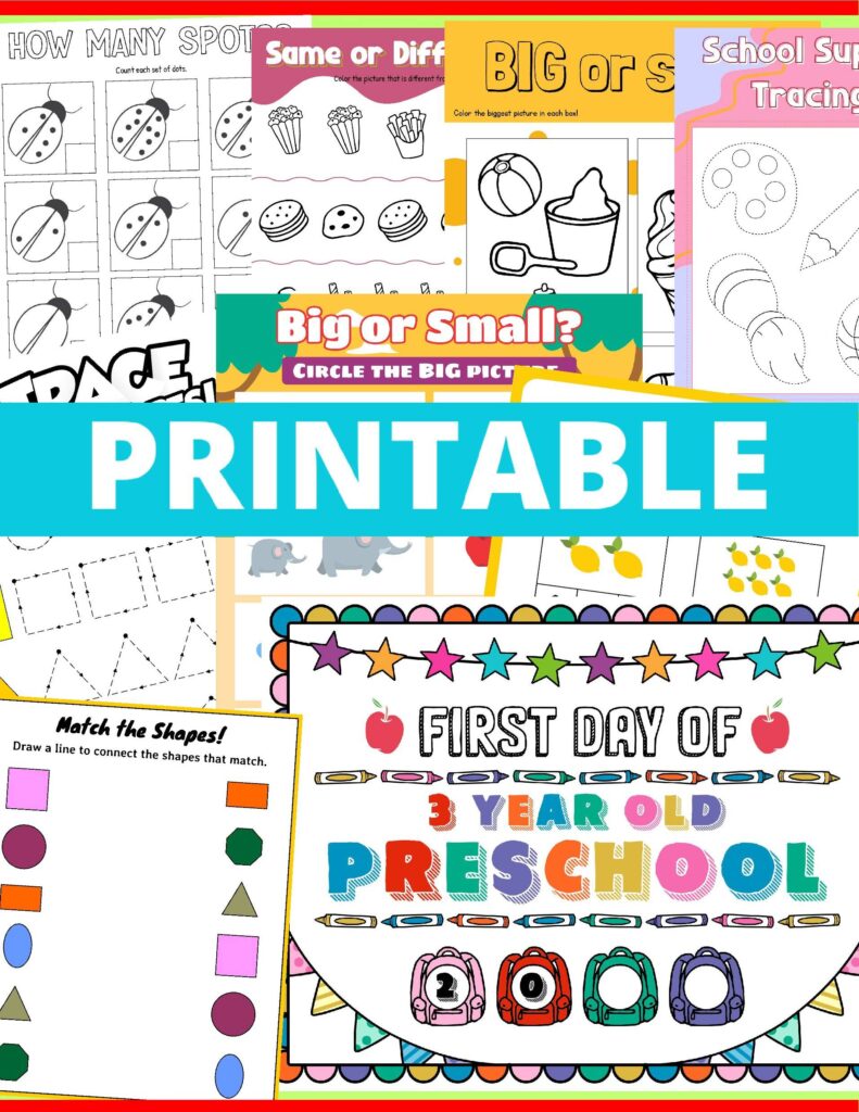 3-Year-Old Preschool Printables | Engaging Worksheets & Activities for … 3-Year-Old Preschool Printables | Engaging Worksheets & Activities for ...