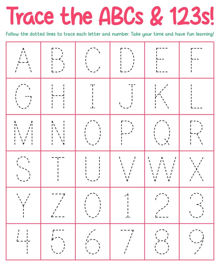 Alphabet Tracing and Learning Letters Worksheets