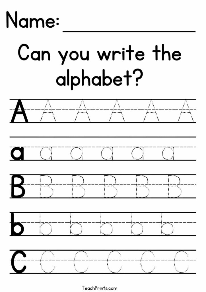 Alphabet Tracing Worksheets – Free Printables – Teach Prints Alphabet Tracing Worksheets - Free Printables - Teach Prints