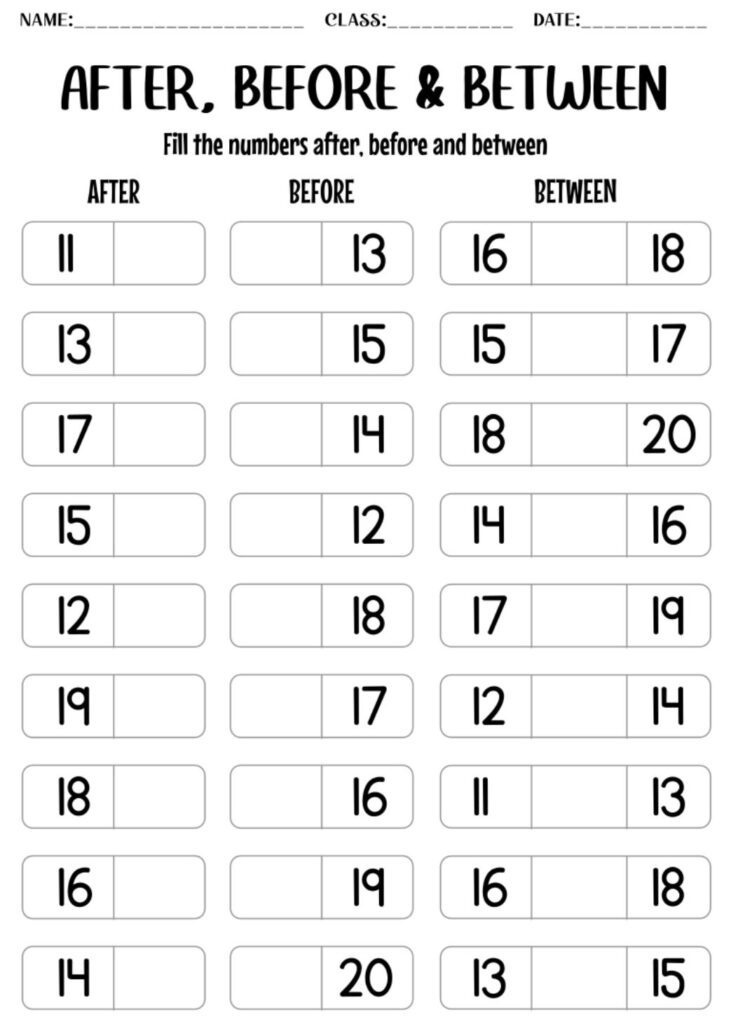 Before And After Worksheets For Preschool – Before and after numbers 1 10 worksheets free – Artofit Before And After Worksheets For Preschool - Before and after numbers 1 10 worksheets free – Artofit