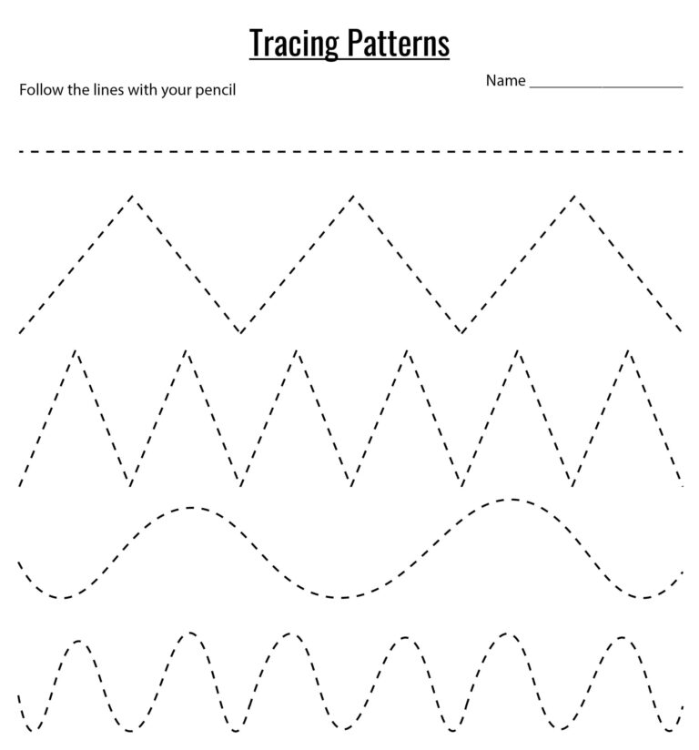 Beginner Trace Patterns For Preschool - Free Download: Shape & Line Tracing Activities for Kids