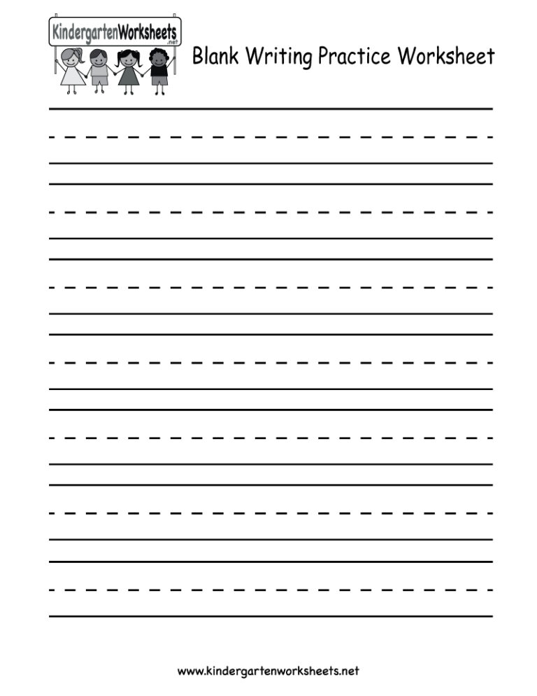 Blank Writing Sheets For Kindergarten Printable - Free Printable Handwriting Worksheets For Preschool - Printable Worksheets
