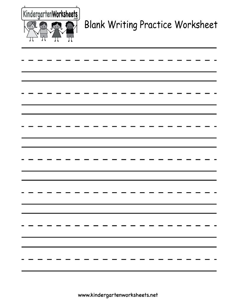 Blank Writing Sheets For Kindergarten Printable - Free Printable Handwriting Worksheets For Preschool - Printable Worksheets
