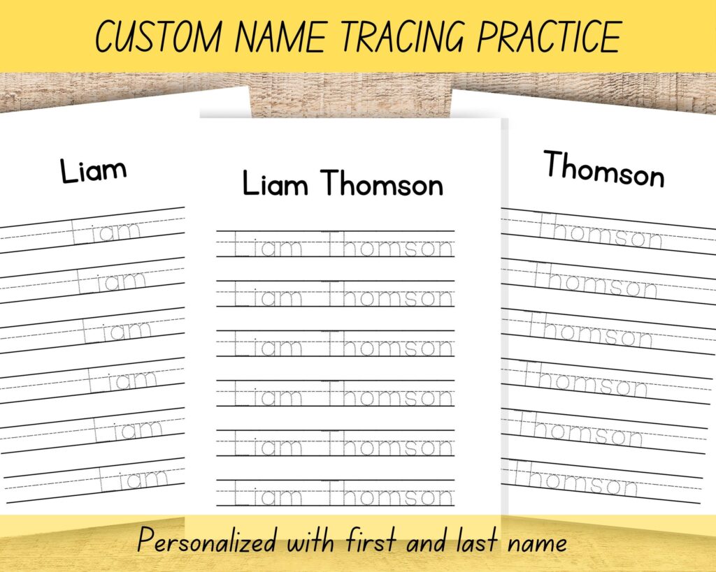 Custom name tracing page personalized name trace sheet prek name … Custom name tracing page personalized name trace sheet prek name ...