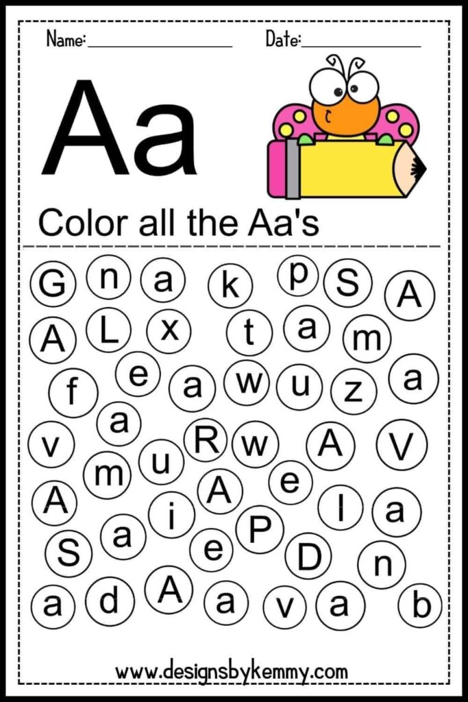 Find And Color Alphabet Activity Worksheet For Preschoolers | Free … Find And Color Alphabet Activity Worksheet For Preschoolers | Free ...