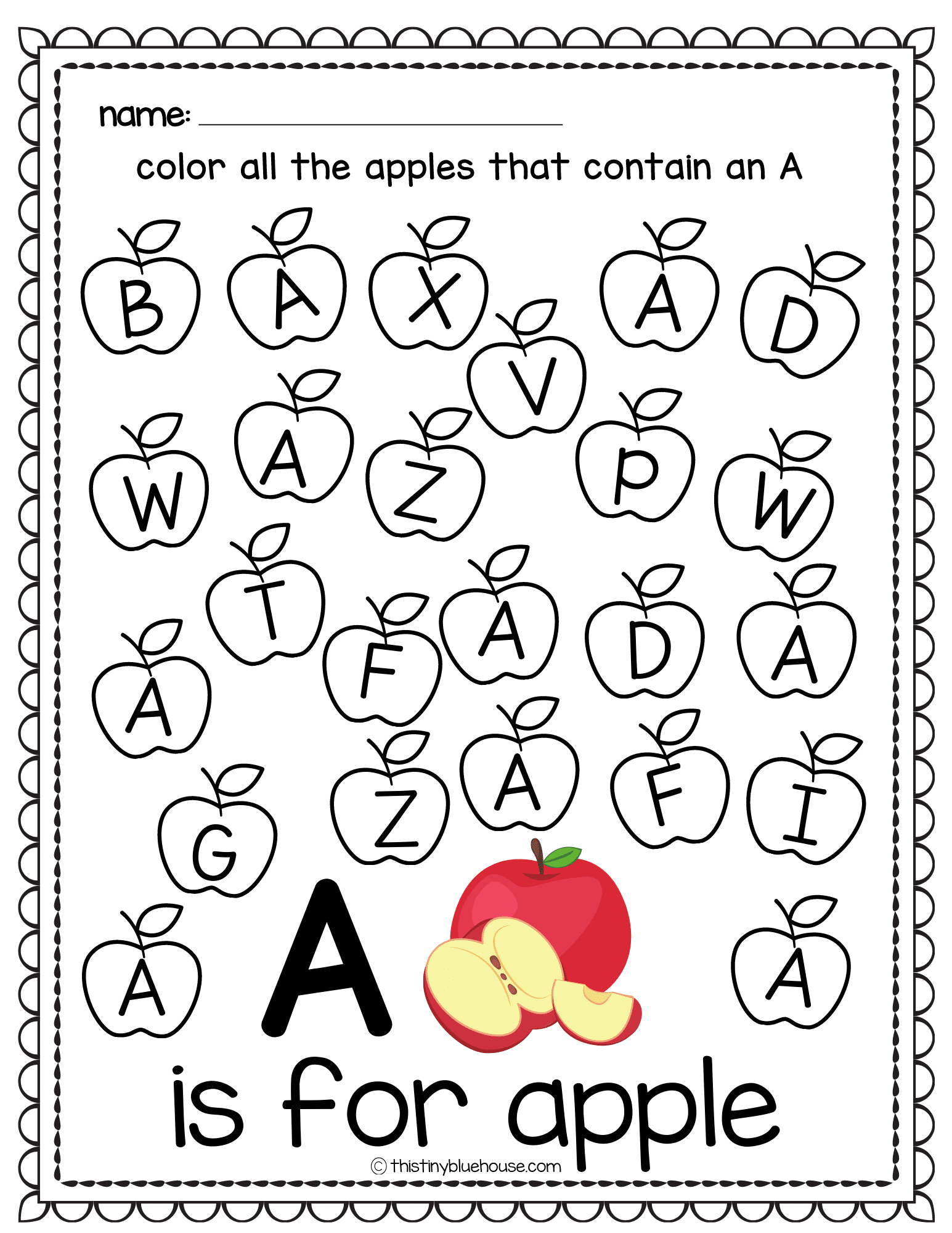 Find The Letter Worksheets For Preschoolers - Find The Letter Worksheets | Planner Hexagon