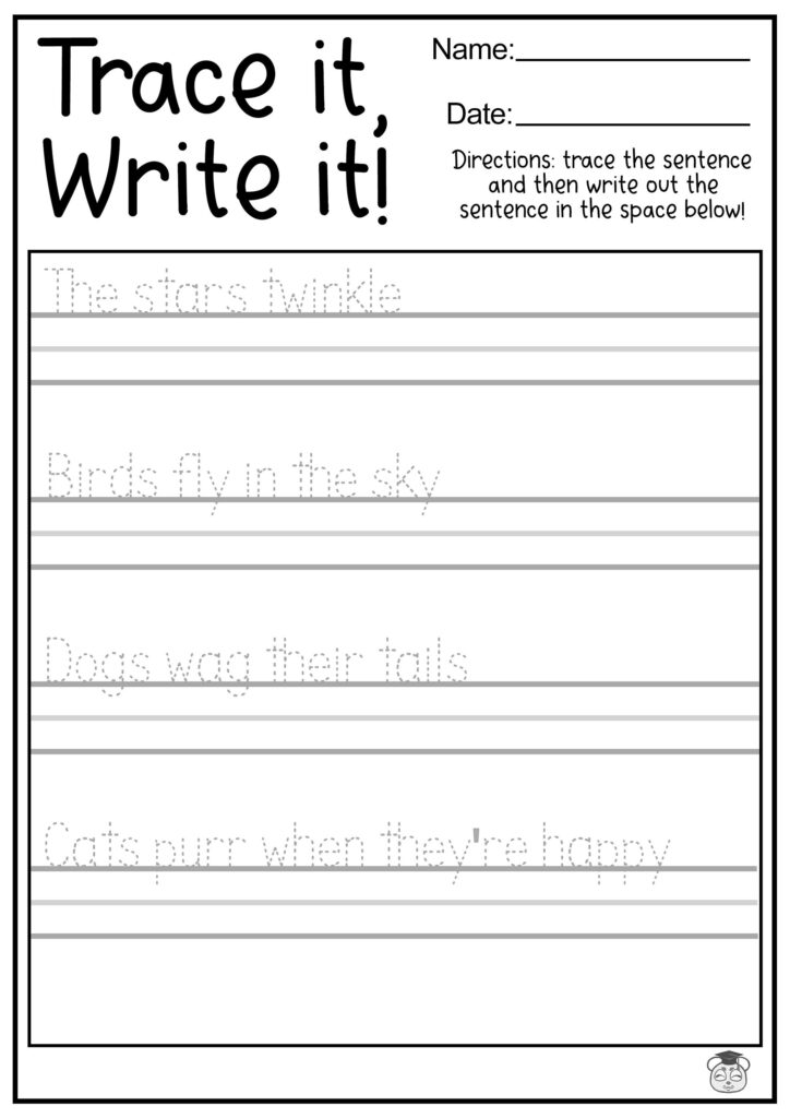 First Grade Tracing Worksheets - Acicabuja