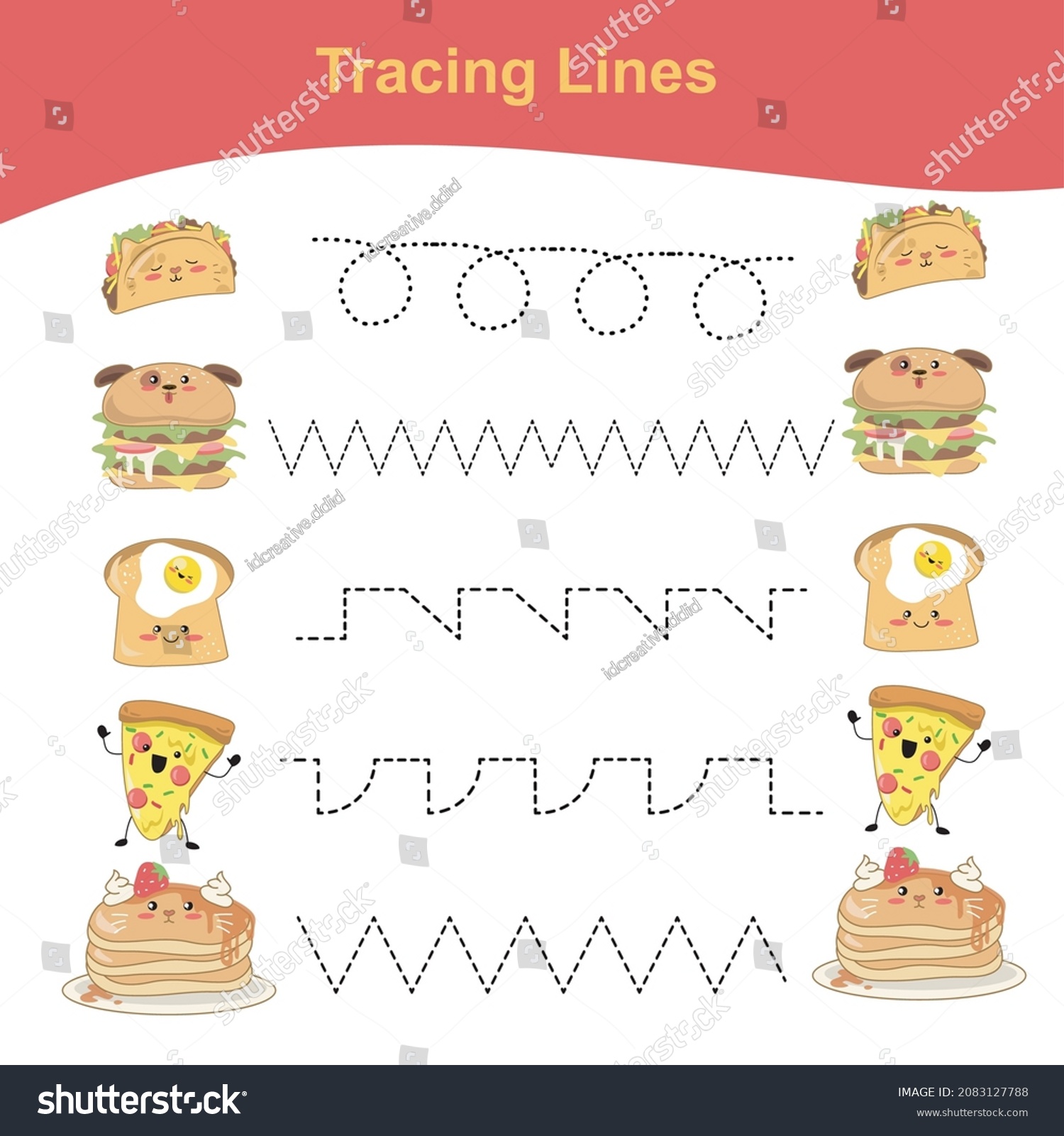 Food Tracing Worksheets For Preschoolers - Free Food Tracing Printables for Young Kids - Fun!