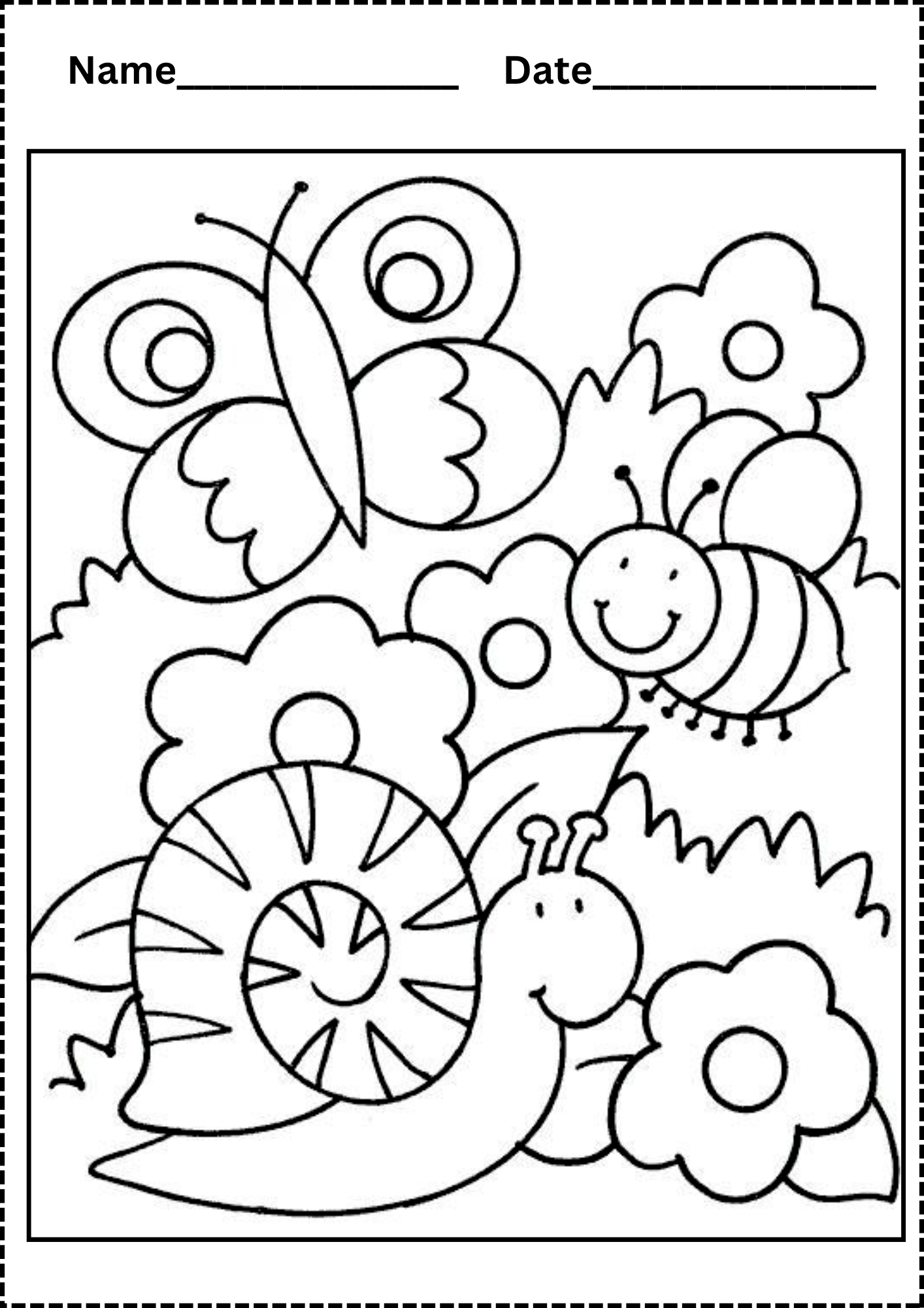 Free Coloring Worksheets For Preschool - Free Spring Coloring Pages Preschool: A Guide to Exploring Creativity ...