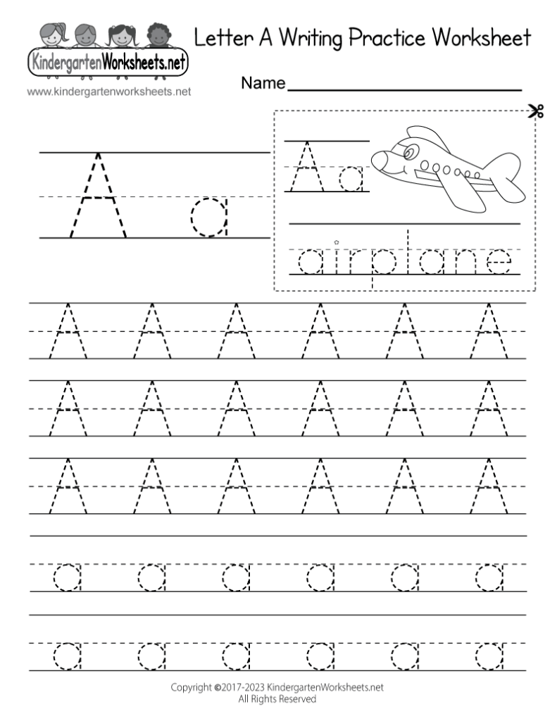 Free Kindergarten Letter Writing Worksheets – Free Printable Letter A Writing Practice Worksheet for Kindergarten Free Kindergarten Letter Writing Worksheets - Free Printable Letter A Writing Practice Worksheet for Kindergarten