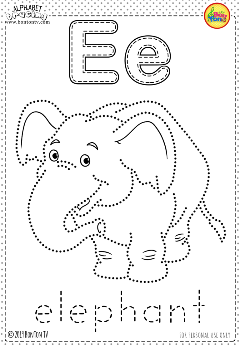Free Letter Coloring And Tracing Pages For Preschool - Coloring Tracing Alphabet Preschool Pages Bontontv Kids Printables ...