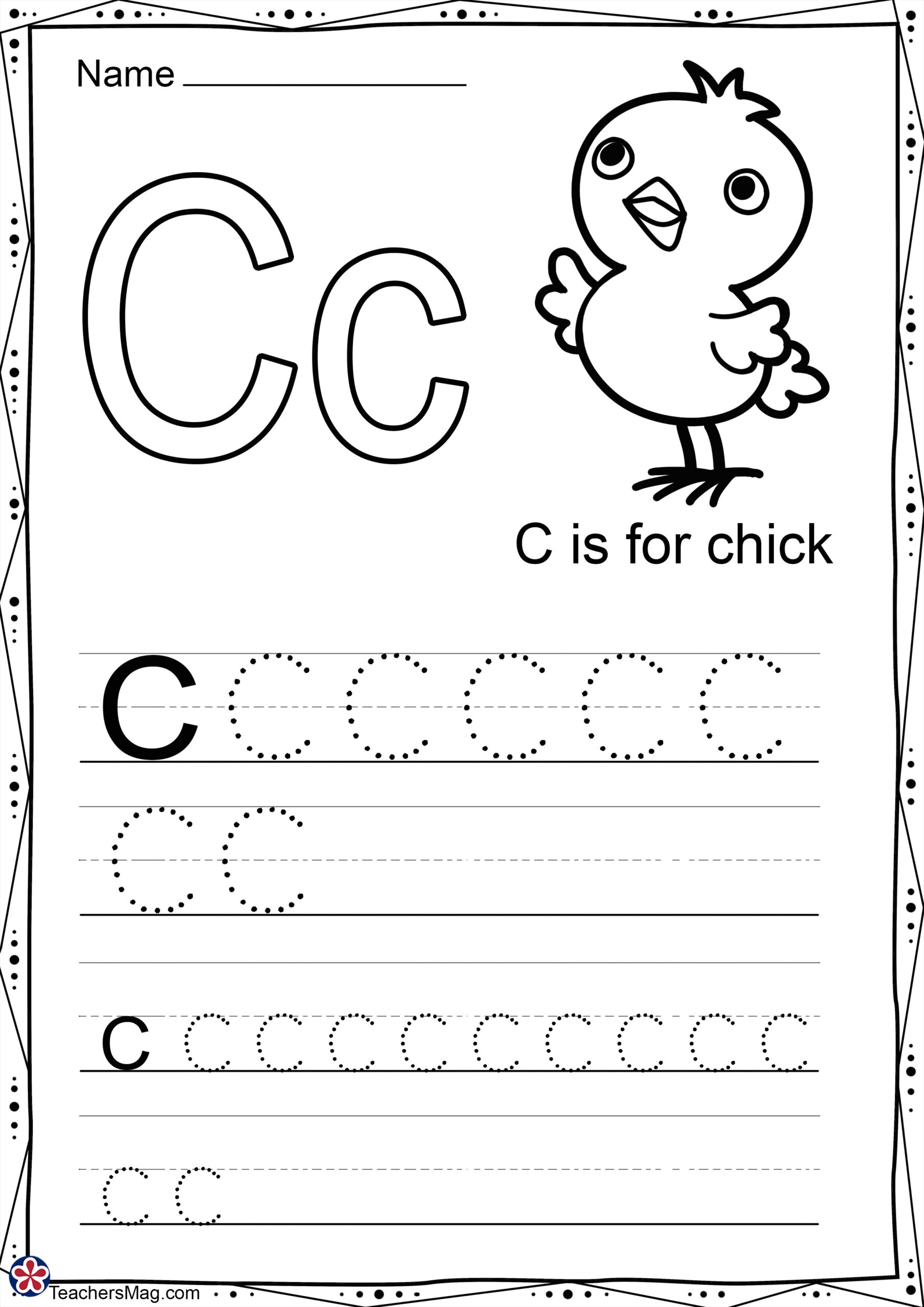 Free Letter Practice For Preschoolers - Letter С Free Worksheets for Preschool. TeachersMag.com