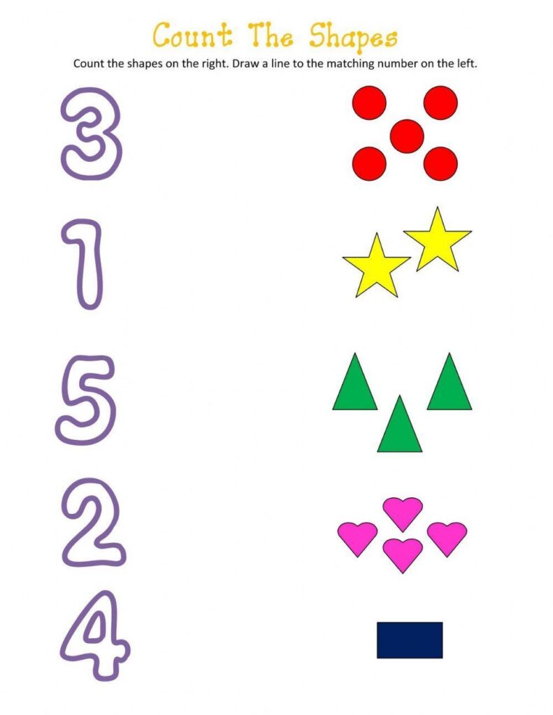 Free Pre-K Cut and Paste Worksheets - Numbers 1 to 5 - Free ...