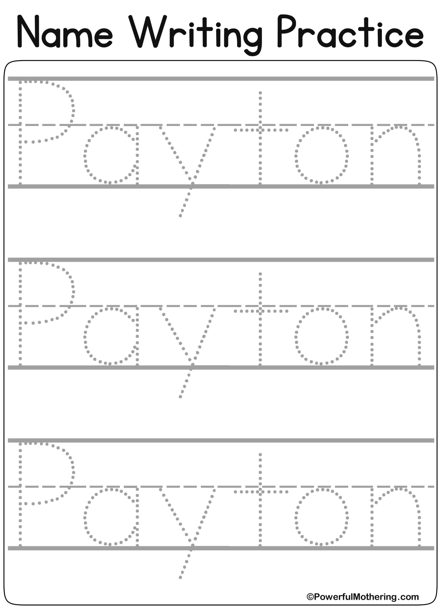 Free Pre K Name Tracing Worksheets - Dot to Dot Name Tracing Website