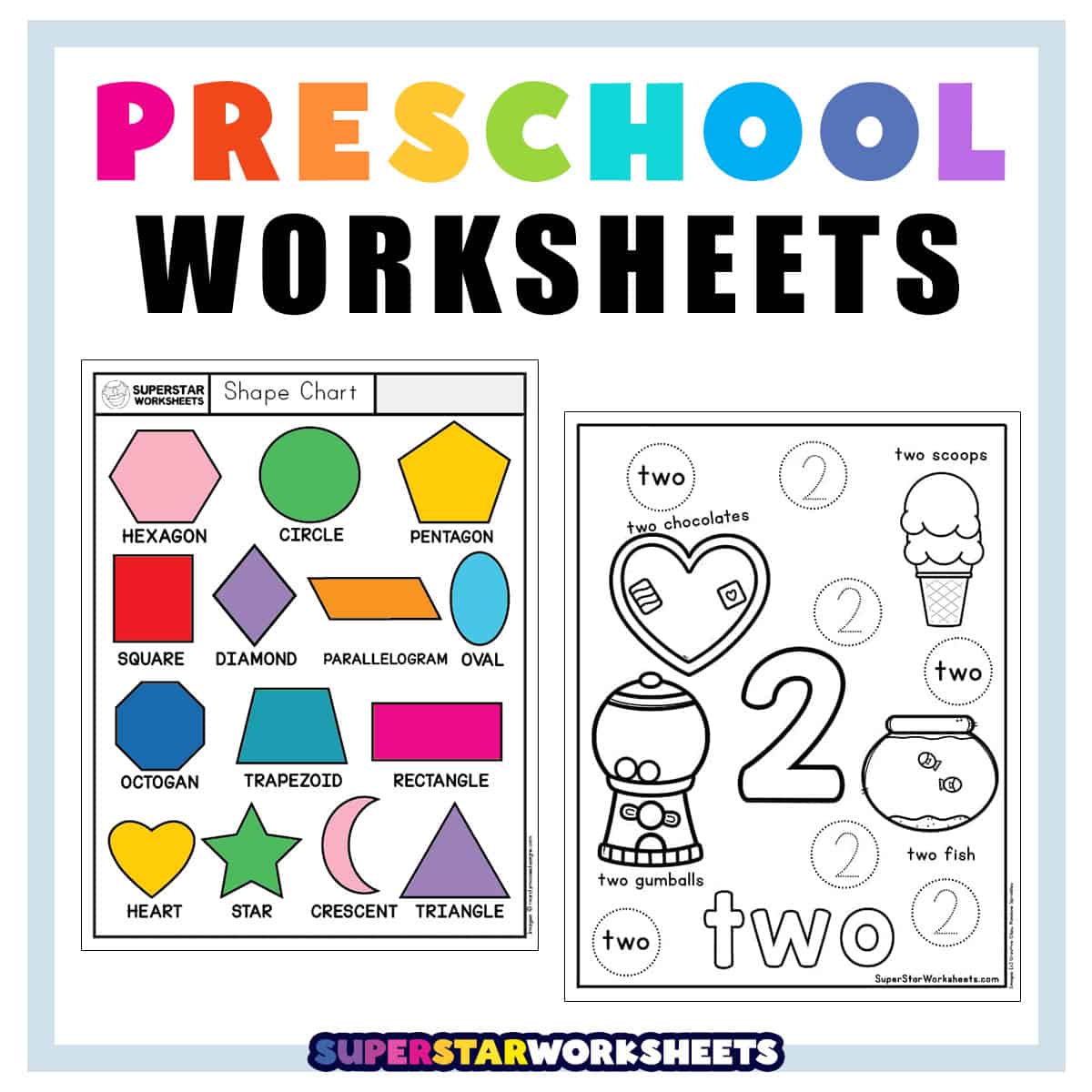 Free Pre K Work Sheets - FreePreschoolPrintables -Preschool Worksheets - 玲珑旅游攻略