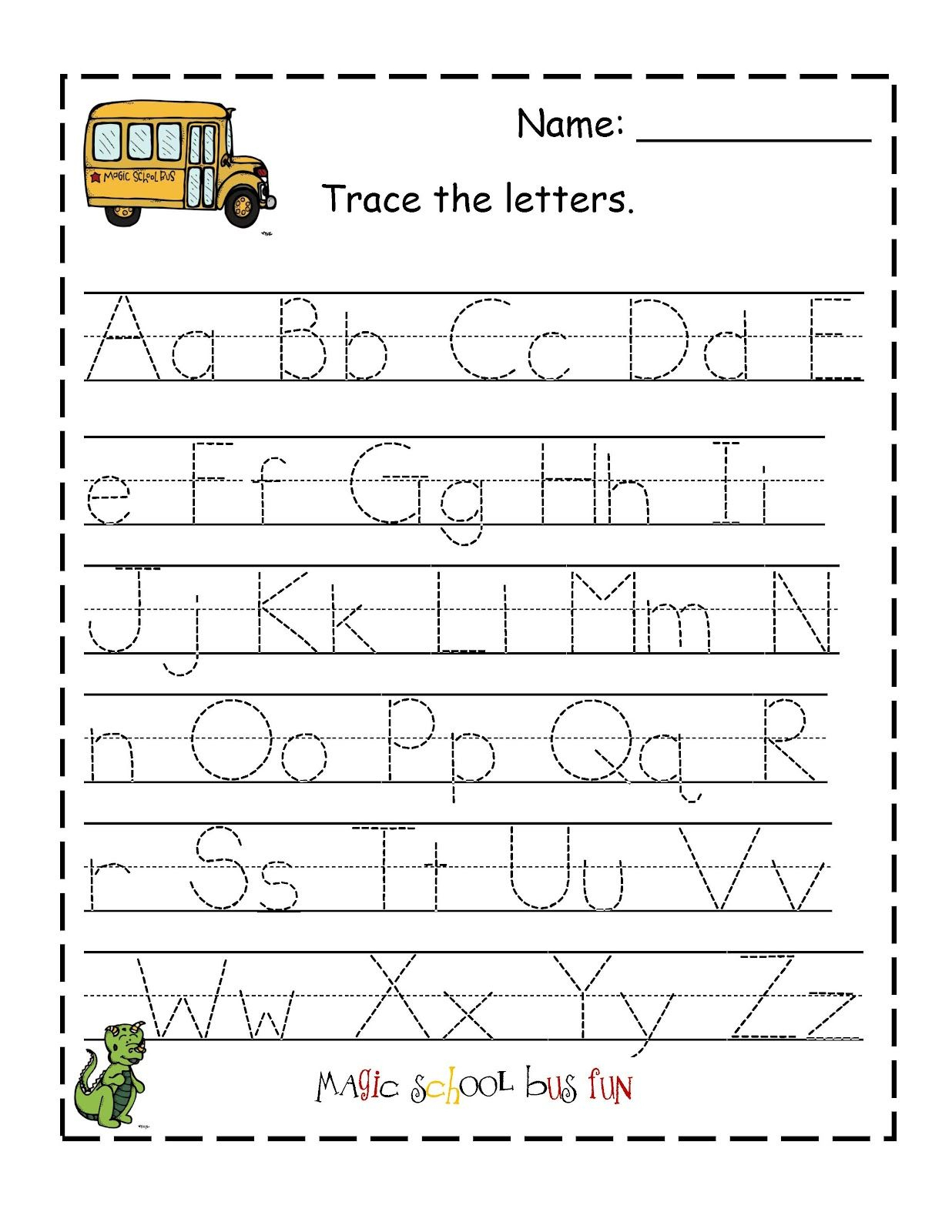 Free Pre K Writing Worksheets - Pre K Alphabet Tracing Worksheets | AlphabetWorksheetsFree.com
