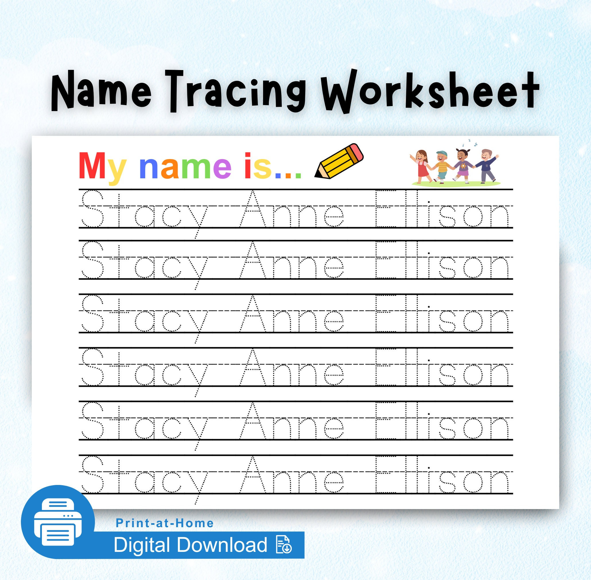 Free Preschool Name Tracing Sheets - Name Tracing Pages For Preschool