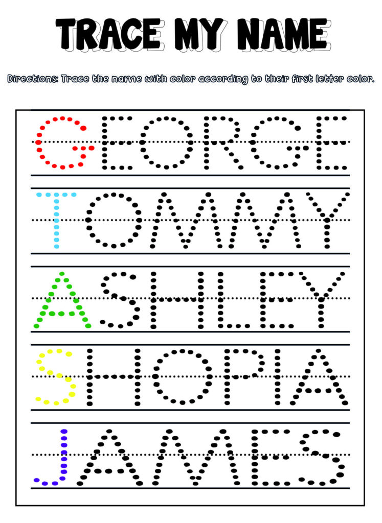 Free Preschool Name Tracing Templates - Printable Name Template For Preschool - Templates Printable