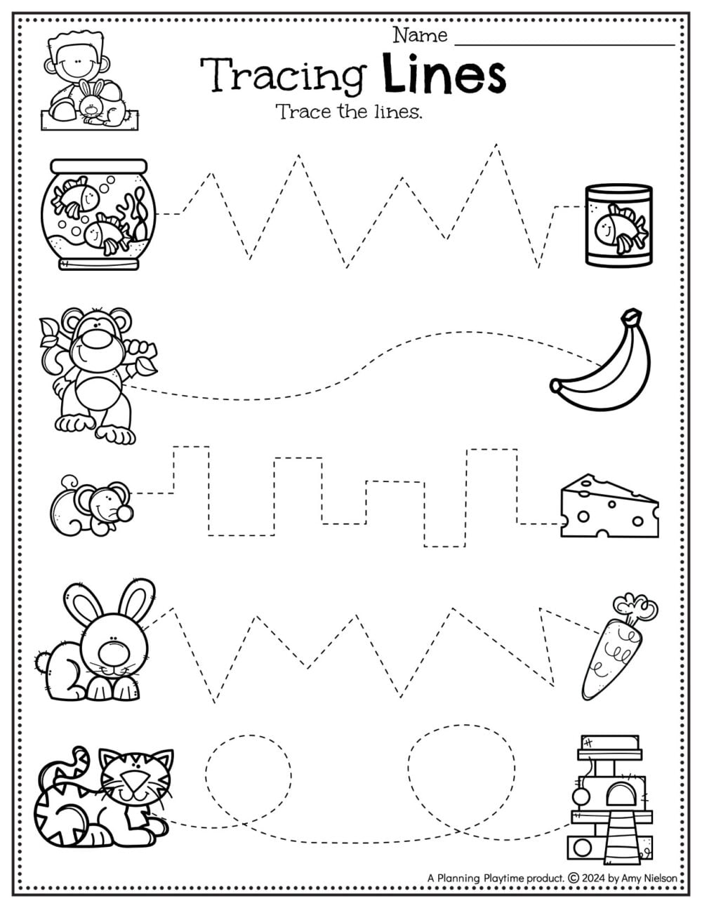 Free Preschool Printable Trace Puzzles - Custom Tracing Pages For Preschoolers