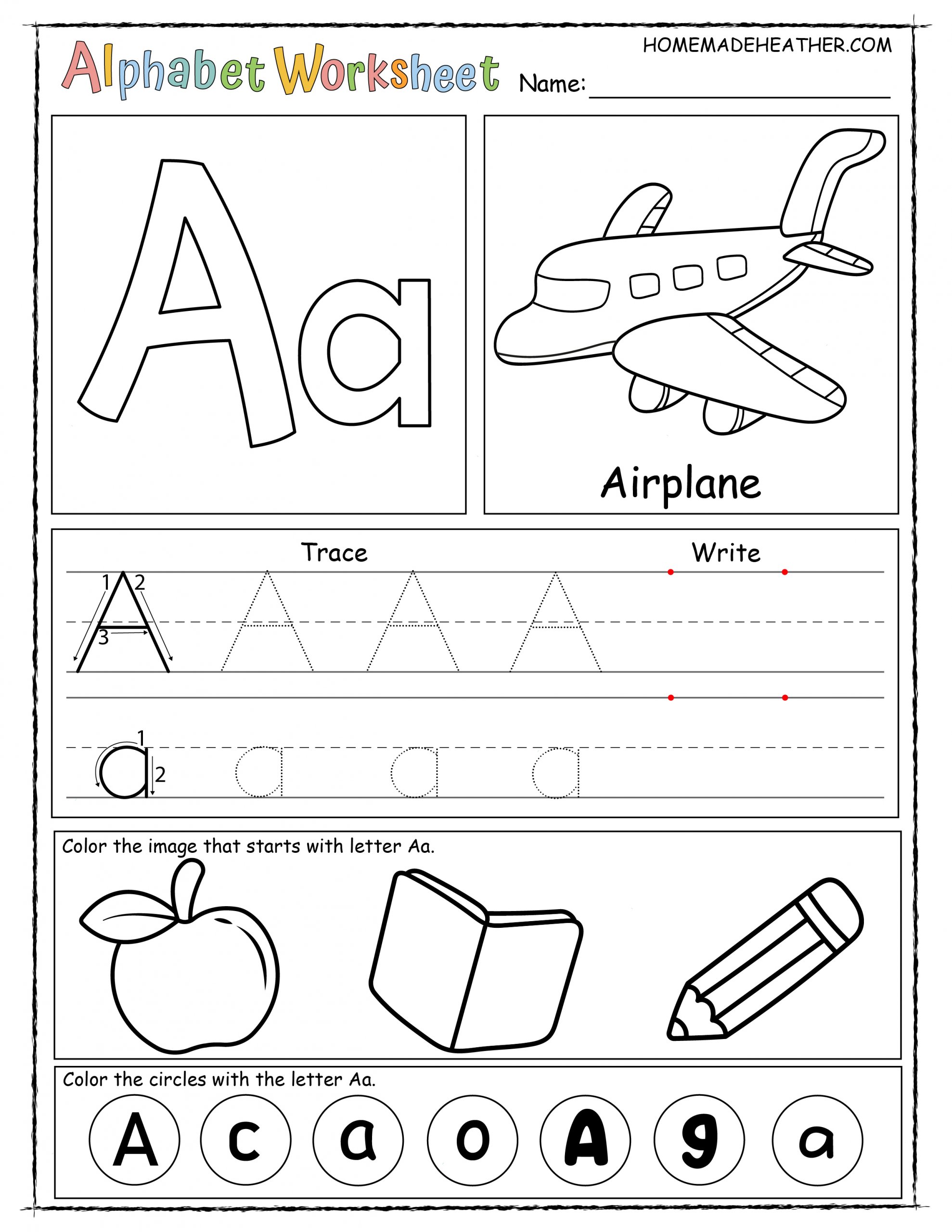 Free Preschool Worksheets Age 34 Letters - Printable Preschool Worksheets Alphabet For preschool worksheets ...