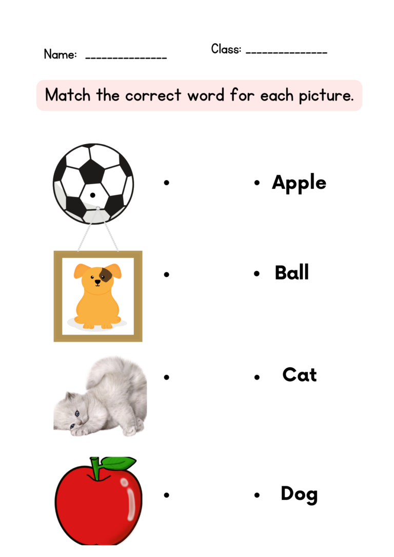 Free Preschool Worksheets Age 4 5 English - Free Printable Preschool English Worksheets