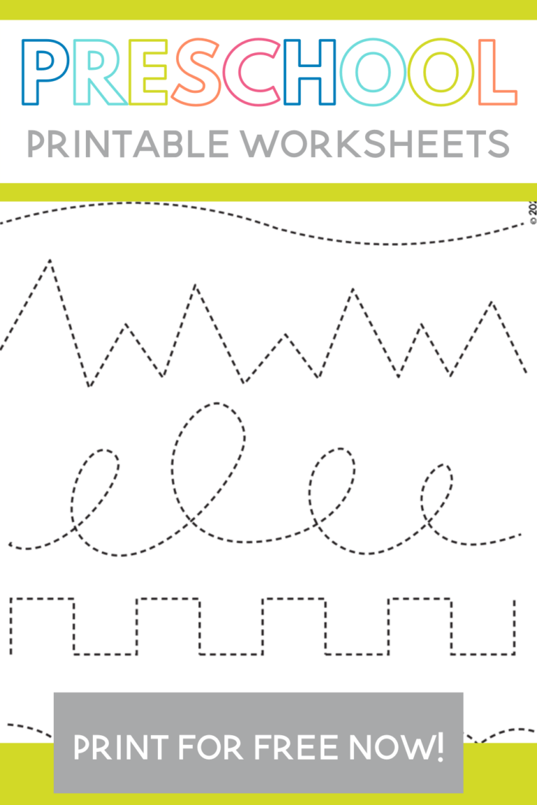 Free Print Worksheet For Preschool - 8 Free Printable Preschool Worksheets for Learning Fun - Sarah Chesworth