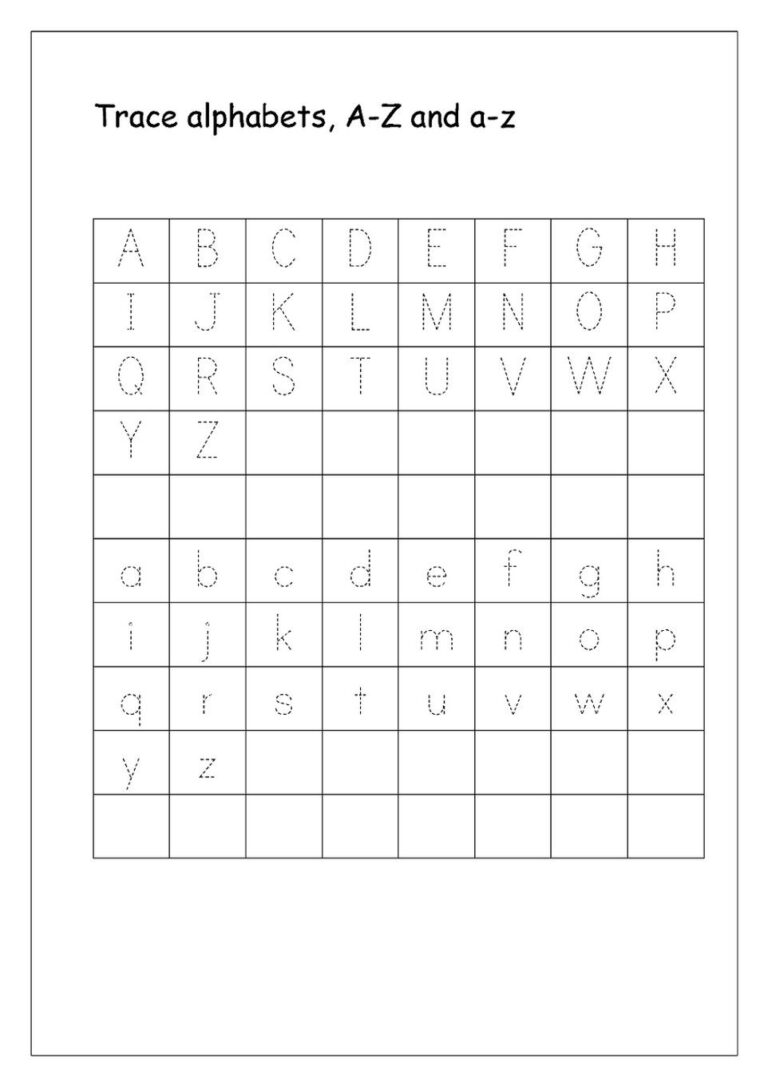 Free Printable A To Z Tracing Worksheets - Templates Printable