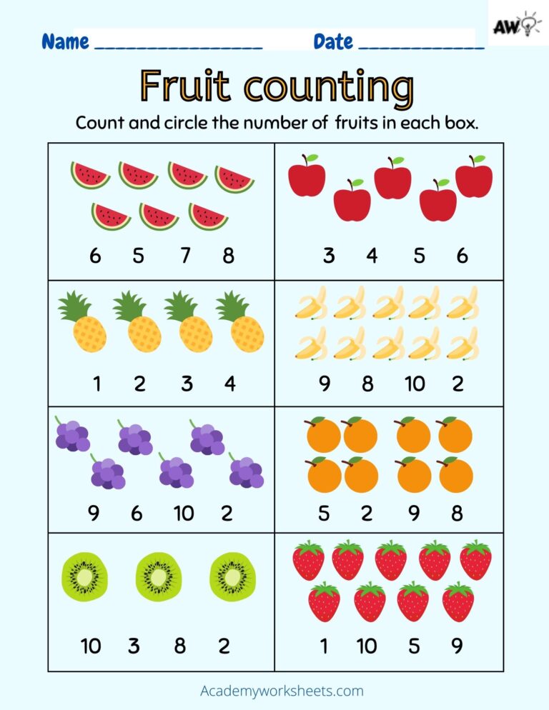 Free Printable Counting Worksheets Preschool - Counting Worksheets 1 10 Pdf Numbers 1 10 / FREE Printable Worksheets