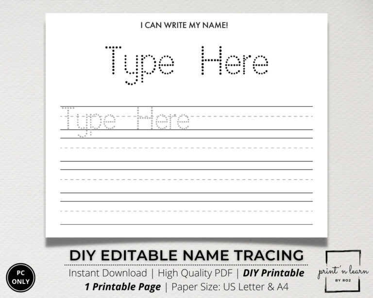 Free Printable Custom Tracing Pages - Free Letter Tracing Worksheets: Personalized Learning Fun!