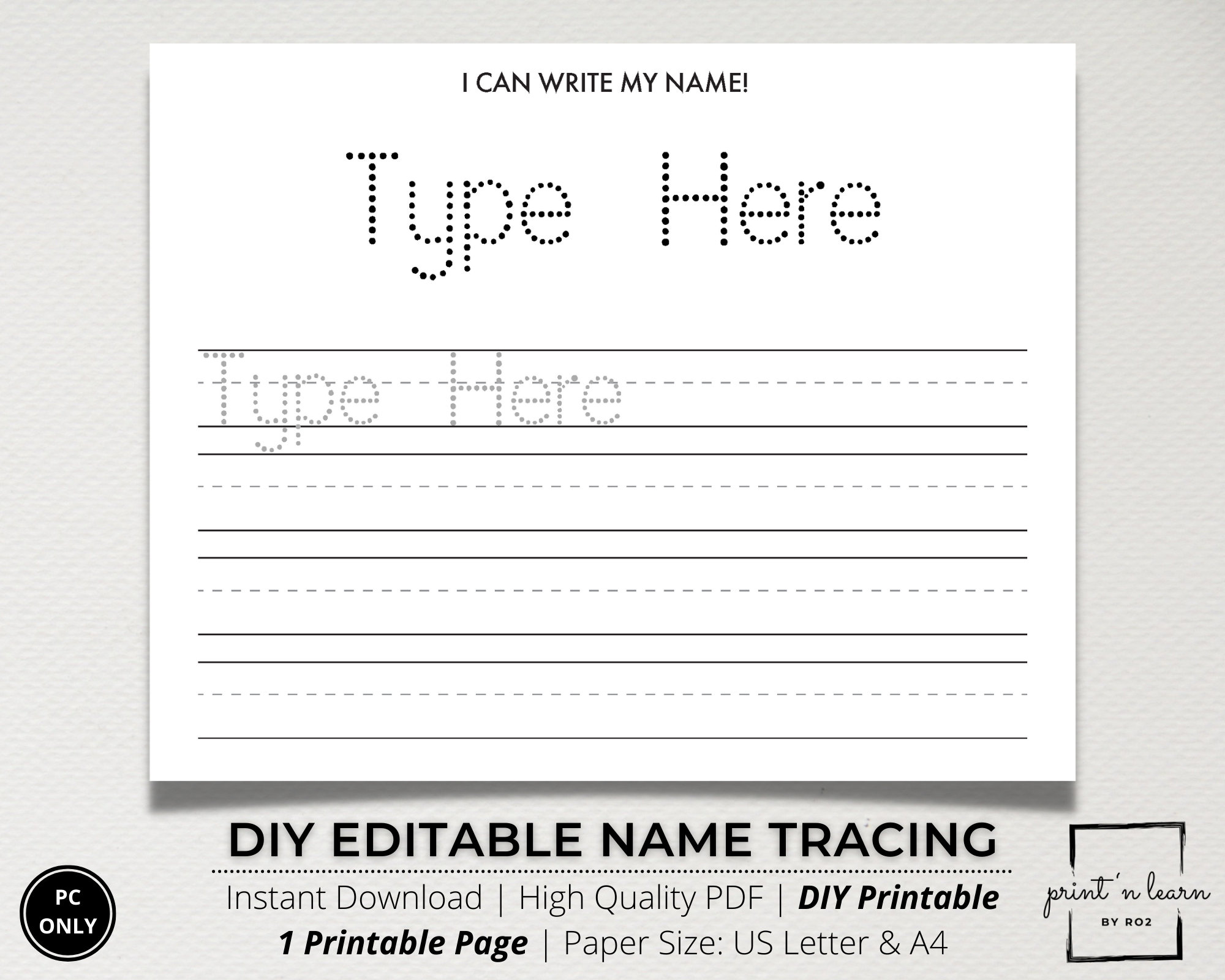 Free Printable Custom Tracing Pages - Free Letter Tracing Worksheets: Personalized Learning Fun!