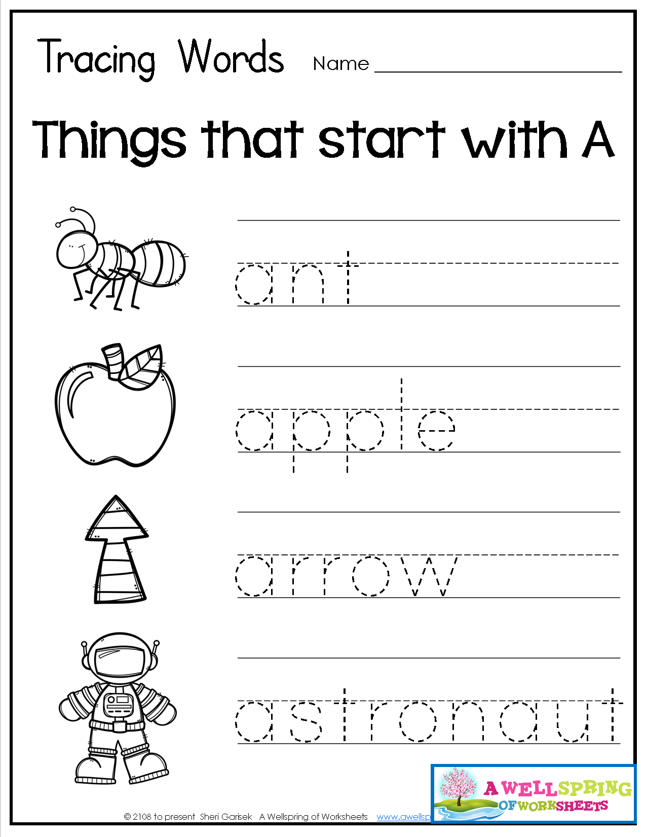 Free Printable First Words Tracing Worksheets - Tracing Words Worksheets 1st Grade | AlphabetWorksheetsFree.com