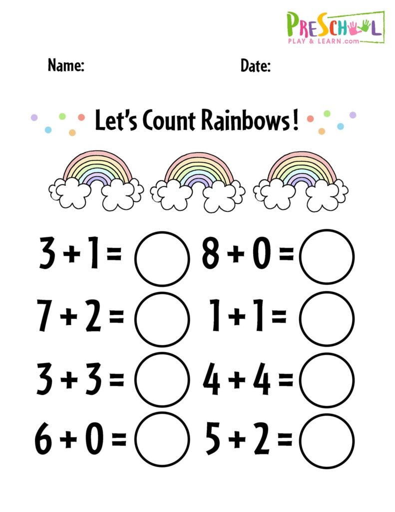 FREE Printable Kindergarten Addition Worksheets Numbers 1-10 FREE Printable Kindergarten Addition Worksheets Numbers 1-10