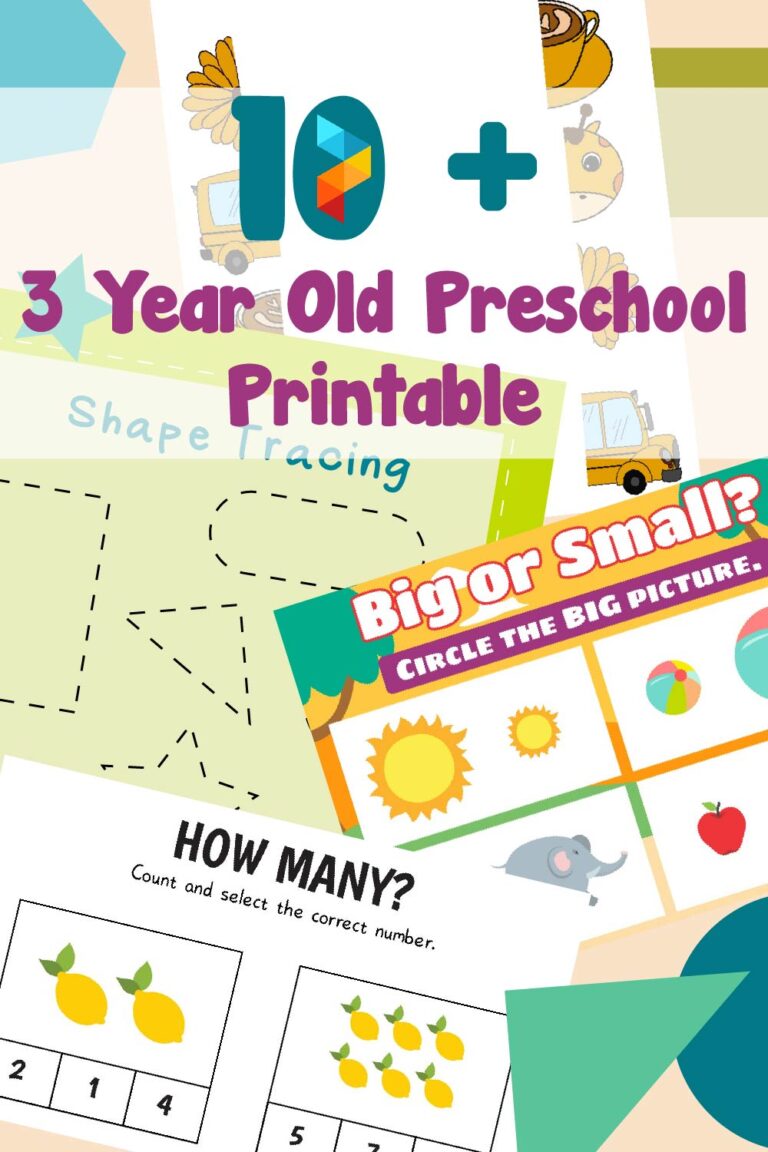 Free Printable Learning Worksheets For 3 Year Olds - 3 Year Old Preschool - 20 Free PDF Printables | Printablee