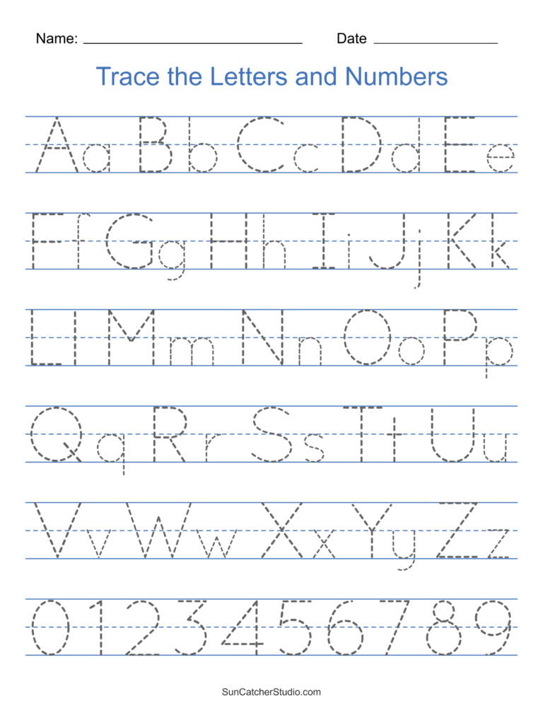 Free Printable Leter Tracing Sheets - Fun & Free: Alphabet and Number Tracing Worksheets