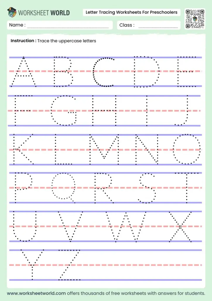 Free Printable Letter Tracing Worksheets For Preschoolers – Worksheet World Free Printable Letter Tracing Worksheets For Preschoolers - Worksheet World