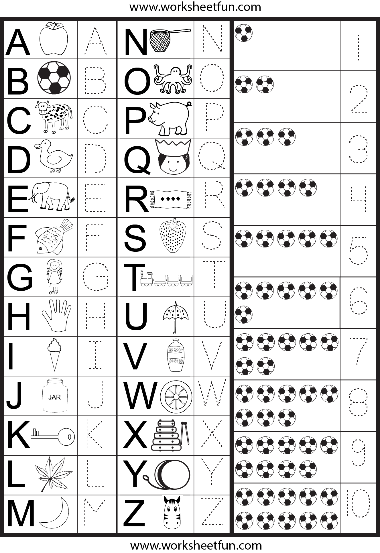 Free Printable Letters And Numbers Worksheets - Letters And Numbers Tracing Worksheet / FREE Printable Worksheets ...