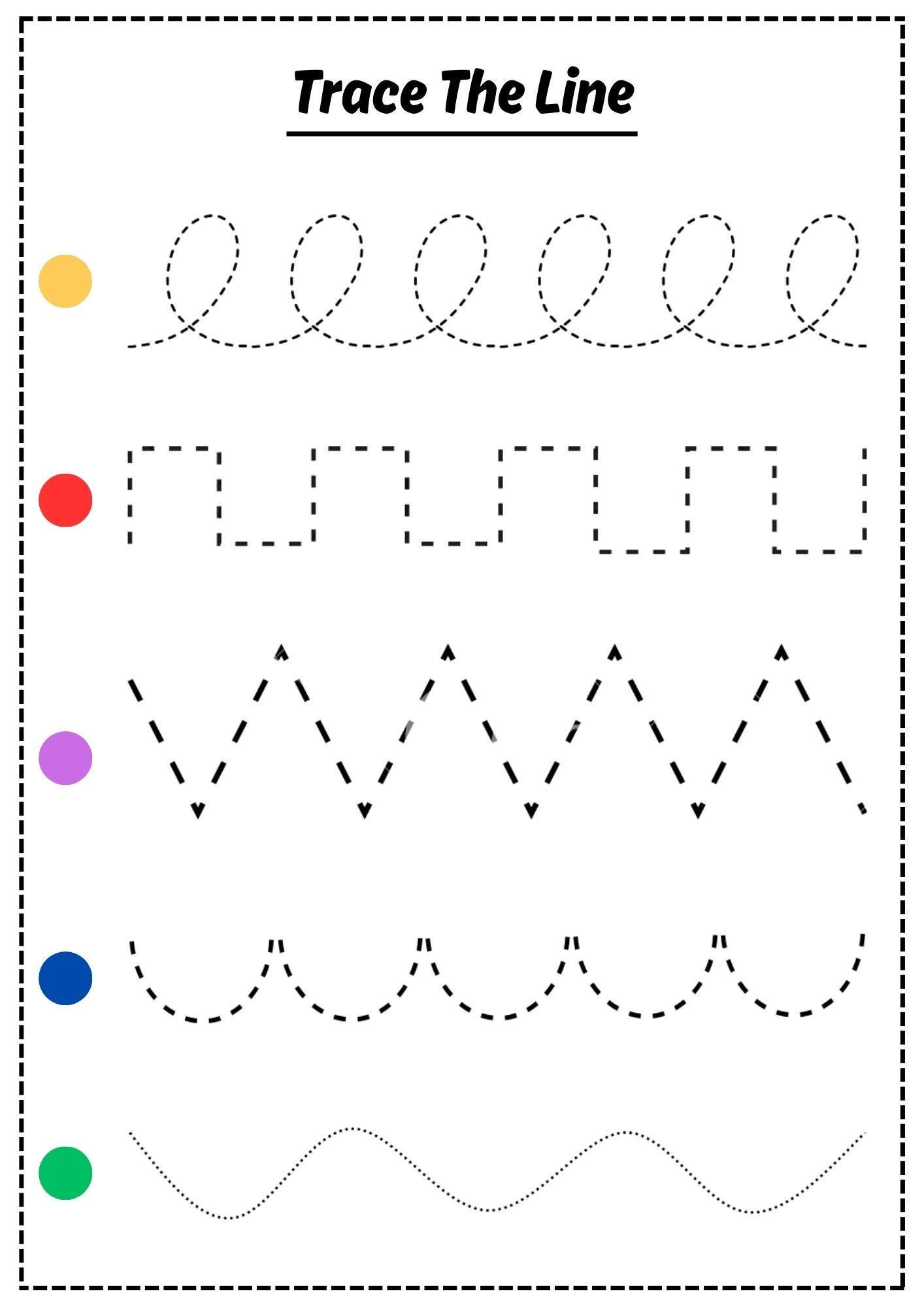 Free Printable Line Tracing Worksheets For Preschool - Printable Line Tracing Worksheets For Preschool